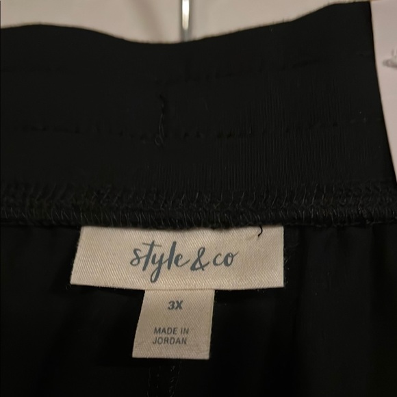 NWT Style & Co Black Track Pants Joggers - Picture 3 of 8